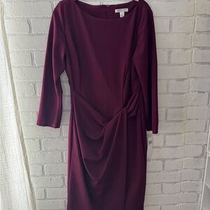 London Style Rich Plum Midi Dress